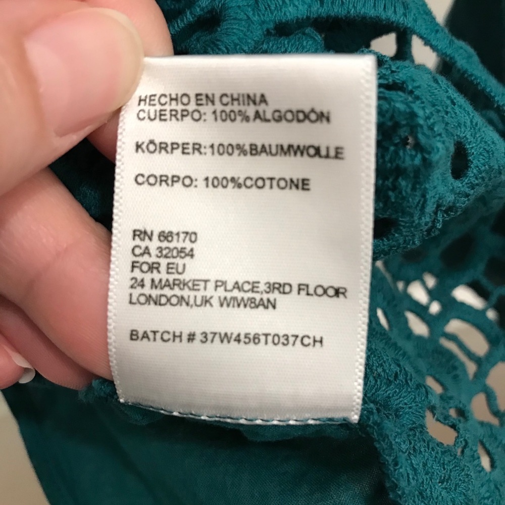 Kimchi Blue Teal Lace Blouse - Picture 12 of 12